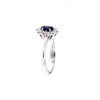 Vicenza - Piazzetta Palladio 2 - Anello Soprana Donna ZAFFIRO in Oro bianco Zaffiro blu 0.58 Ct ANM6X4 ZF - ANM6X4 ZF